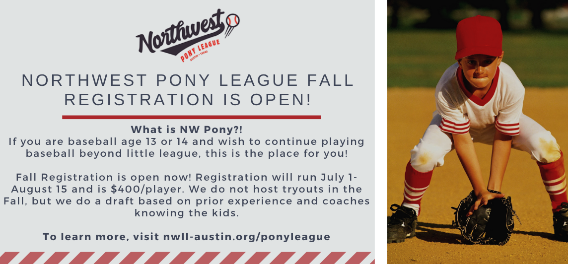NW Pony league is open for registration!