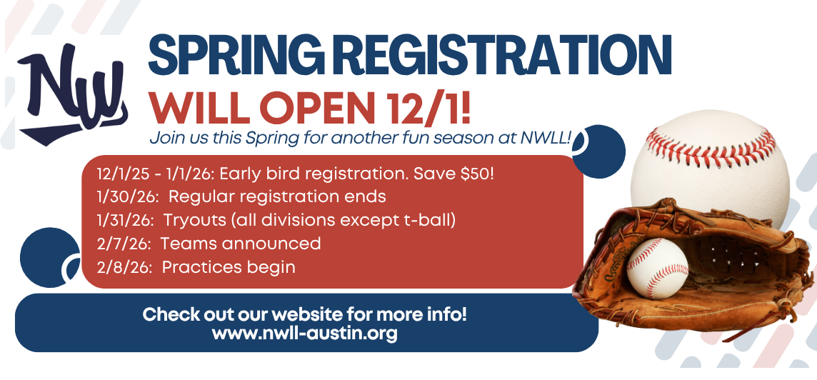 Spring registration will open 12/1/25