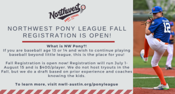 Northwest Pony League registration is open!