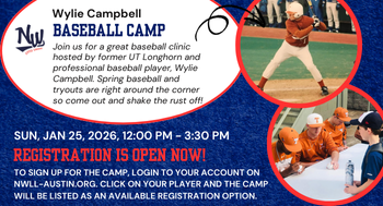 Wylie Campbell Baseball Camp, Sun, 1/25/26
